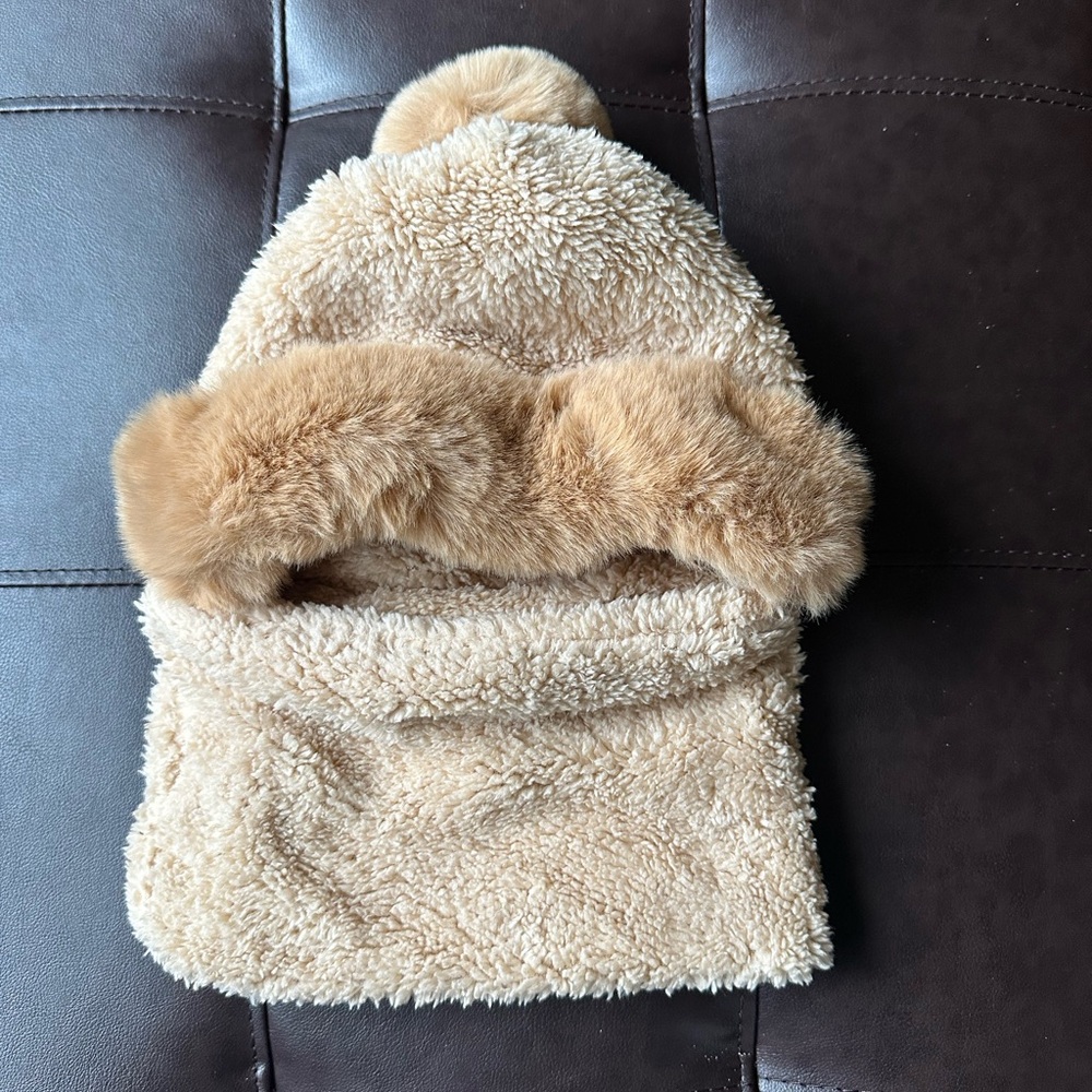 Fuzzy Shiesty Ski Mask with Pom Pom Winter Hat - NWOT